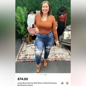 Brand NEW Judy Blue Mid rise Jeans